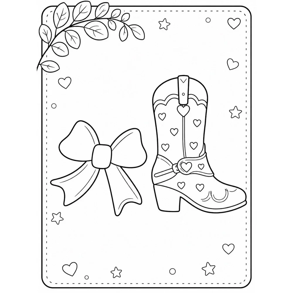 Handmade Cowboy Boot‎ and Bow Plaster Paint Kit Kids White New DIY Craft Set
